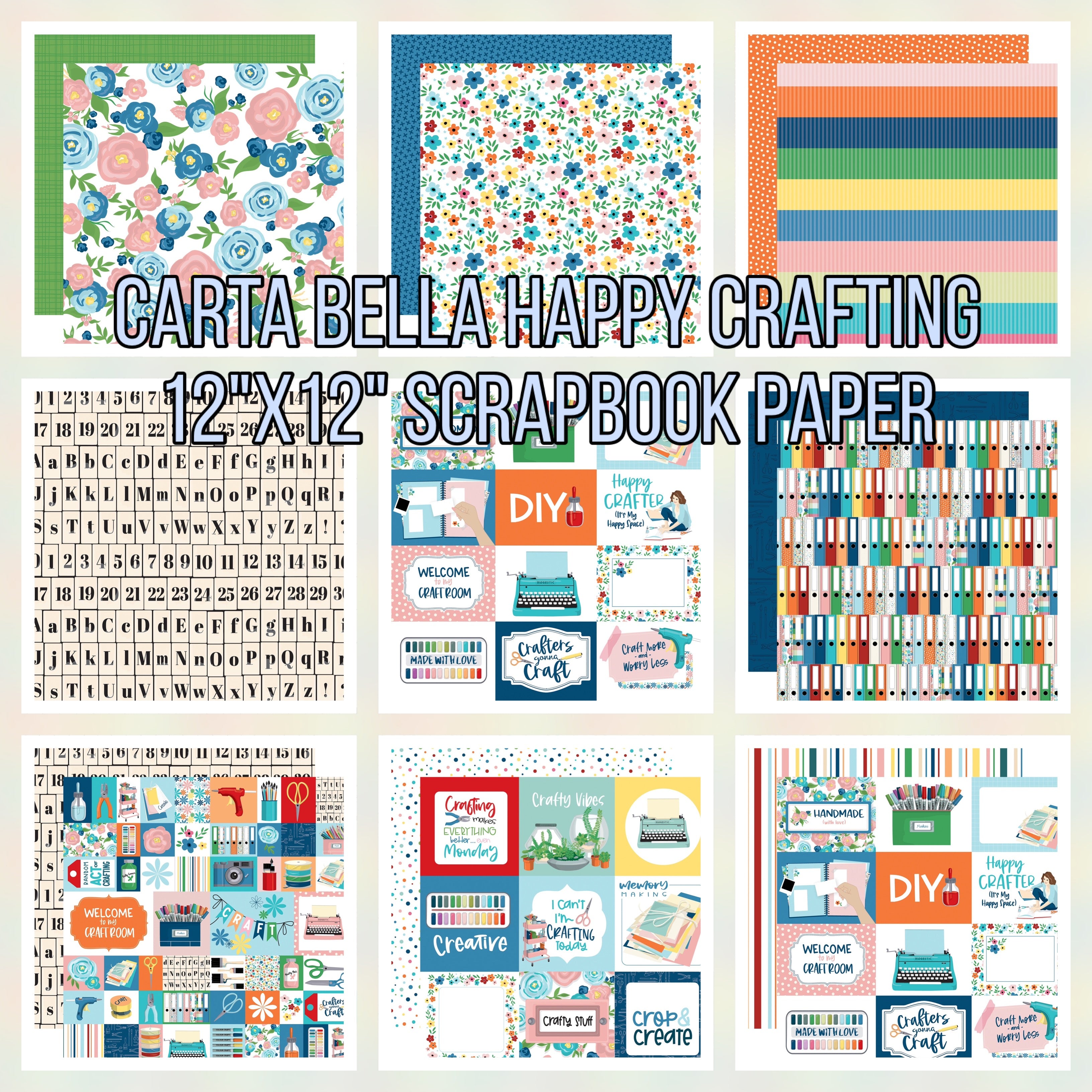 Carta Bella HAPPY CRAFTING 12"X12" Scrapbook Paper