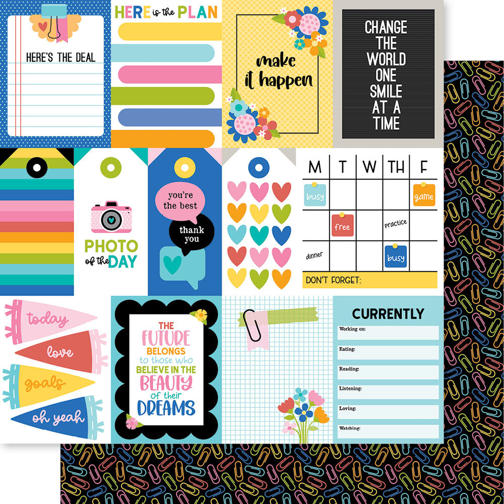 Bella Blvd DOCUMENTED 12"X12" Scrapbook Paper