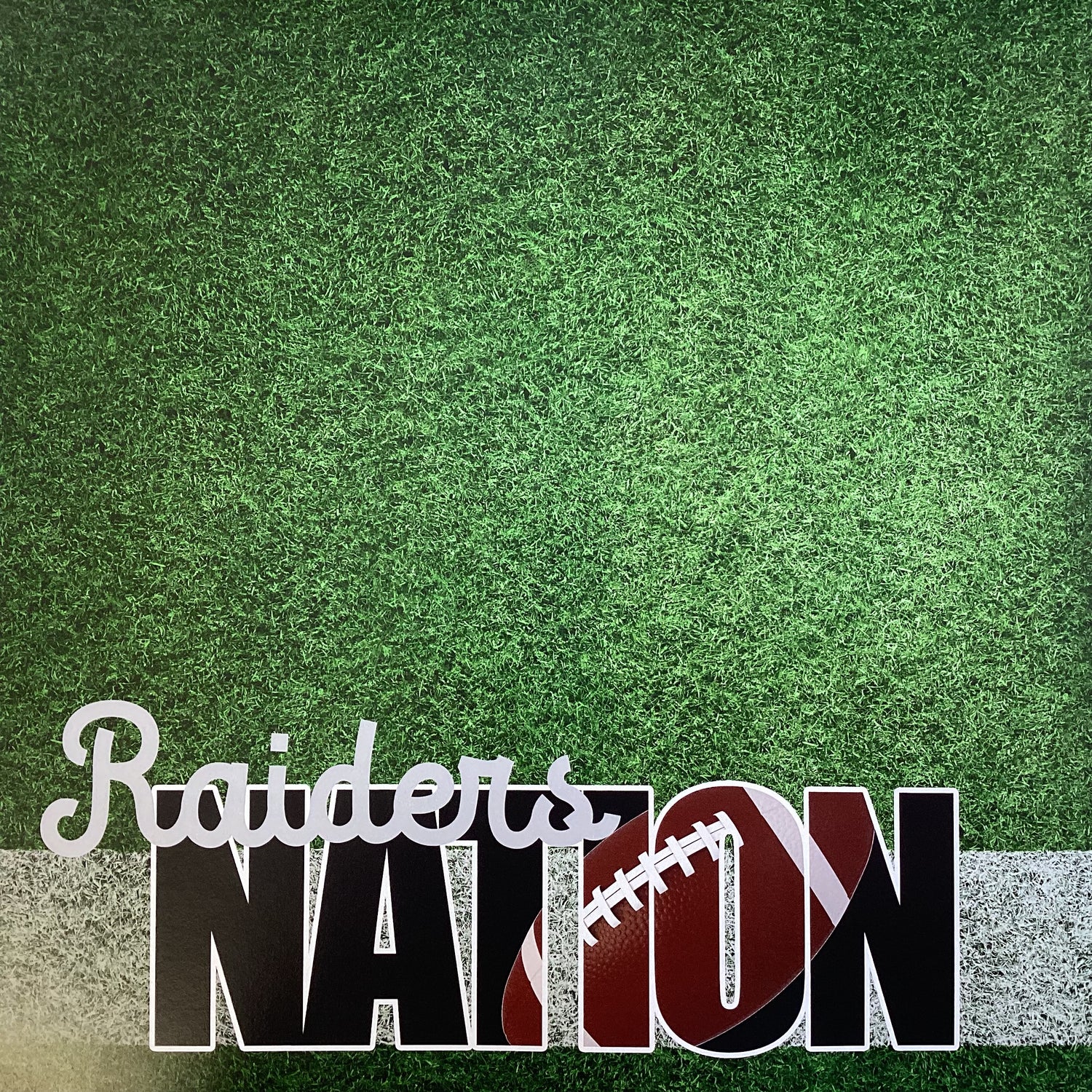 Scrapbooksrus RAIDERS FOOTBALL 12"X12" Scrapbook Paper Kit 12 Sheets