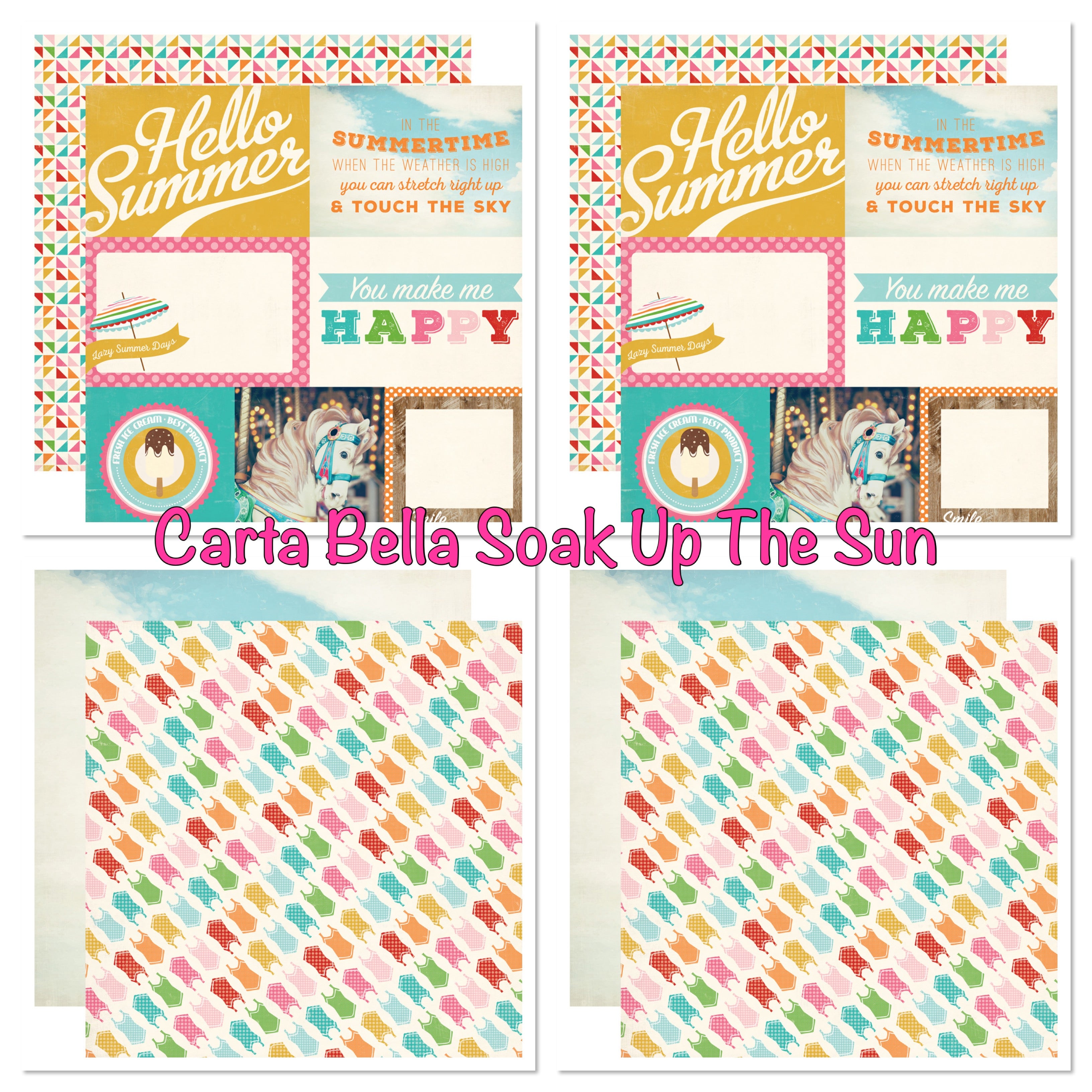 Carta Bella SOAK UP THE SUN 12"X12" Scrapbook Paper Pack
