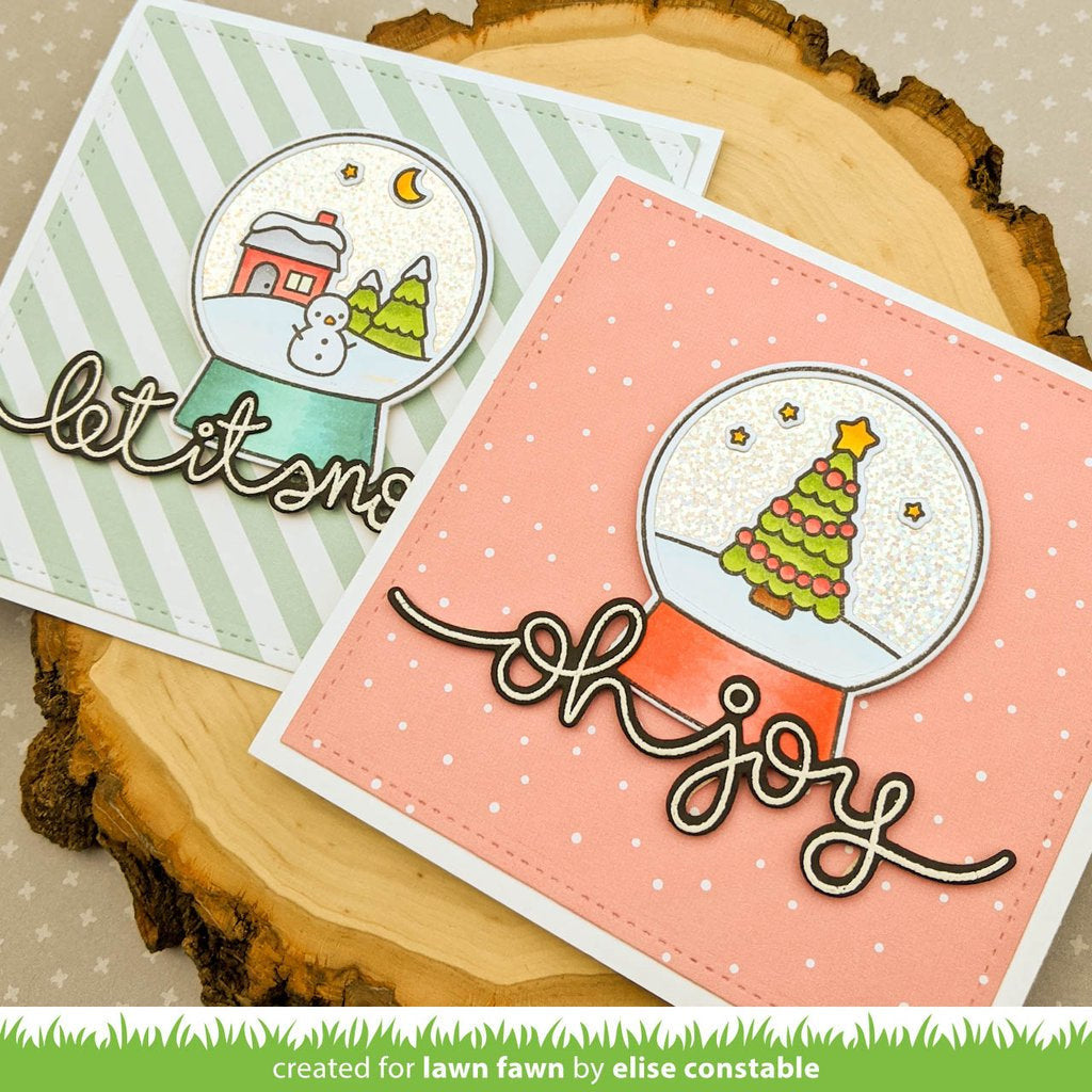 Lawn Fawn SNOW GLOBE SCENES Stamp & Die Set
