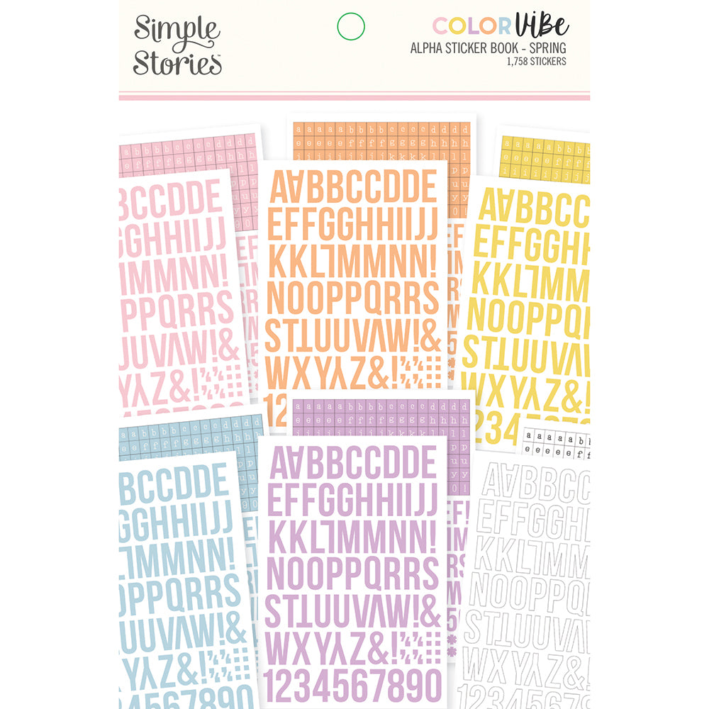 Simple Stories ColorVibe SPRING Alpha Sticker Book