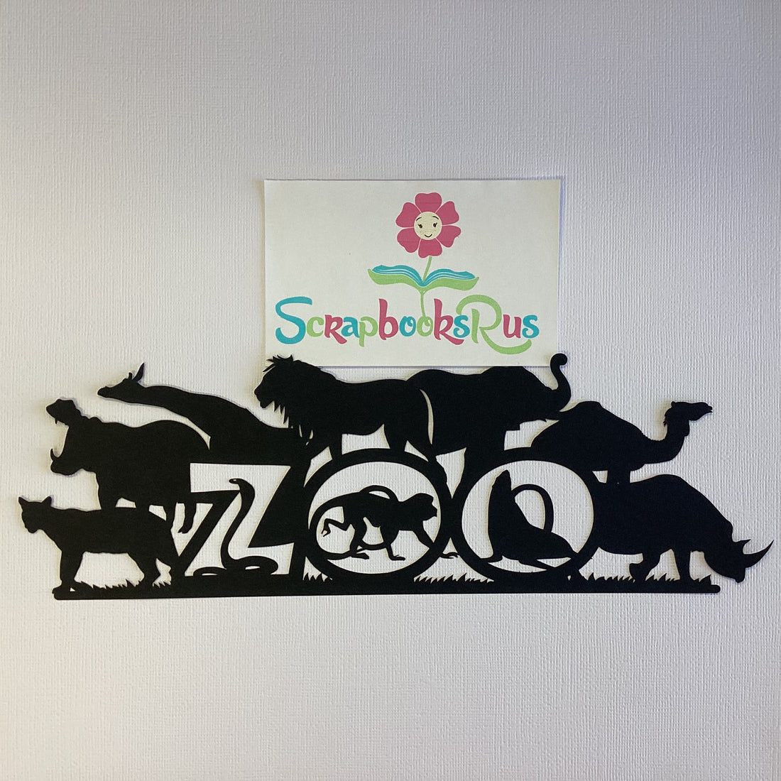 Laser Cuts ZOO ANIMALS Park Black Diecut