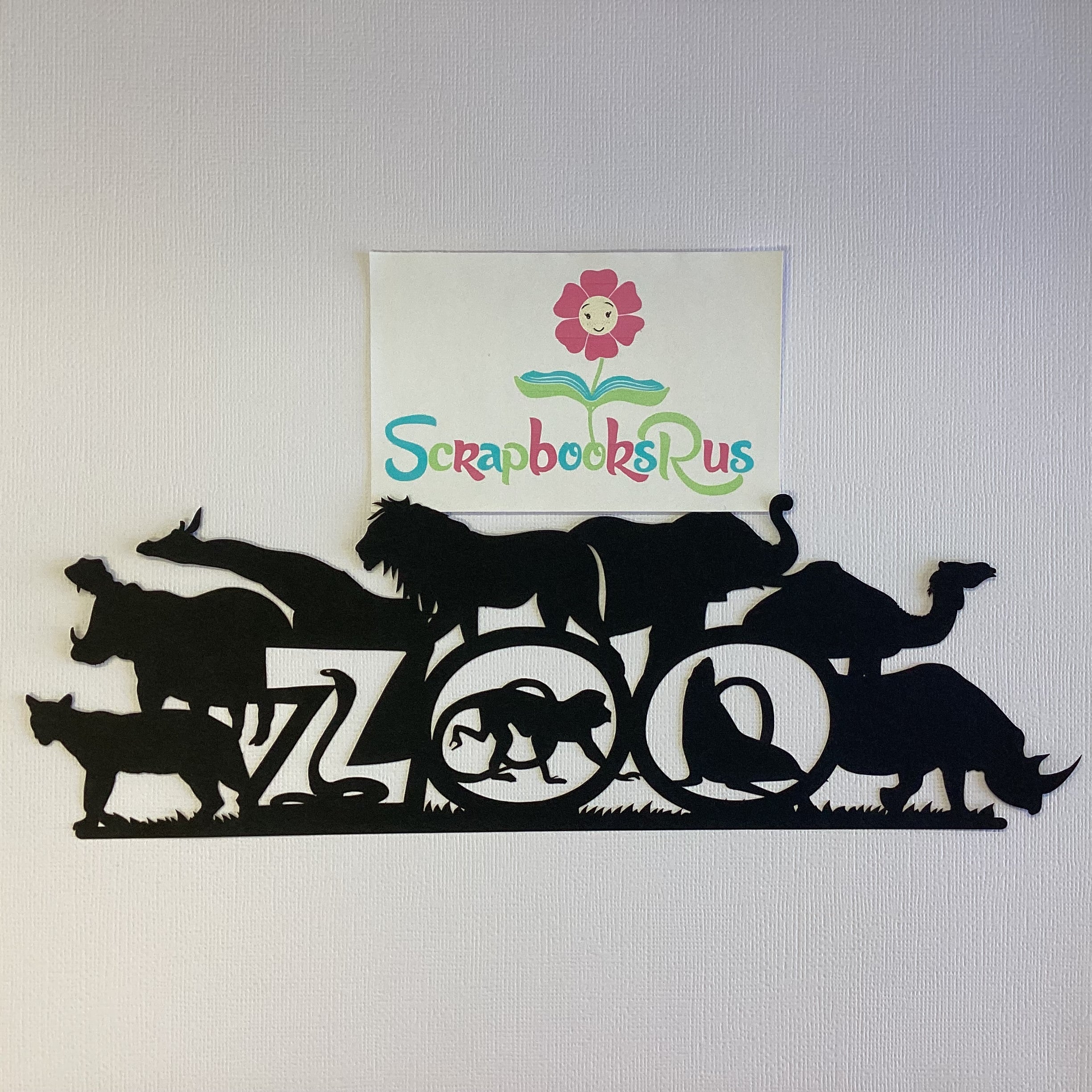 Laser Cuts ZOO ANIMALS Park Black Diecut