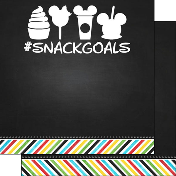 Magical SNACK GOALS 12"X12" Scrapbook Paper