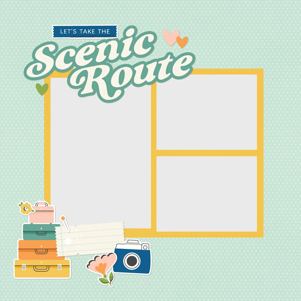 Simple Stories HAPPY TRAVELS PAGE PIECES 21pc