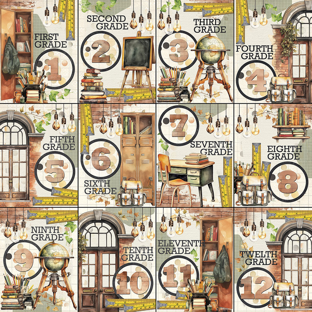 49 and Market Academia YOU DID IT 12"X12" Scrapbook Paper