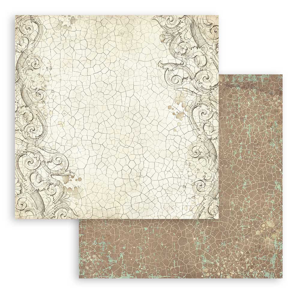 Stamperia Maxi Backgrounds BROCANTE ANTIQUES 12"X12" Scrapbook Paper Pack