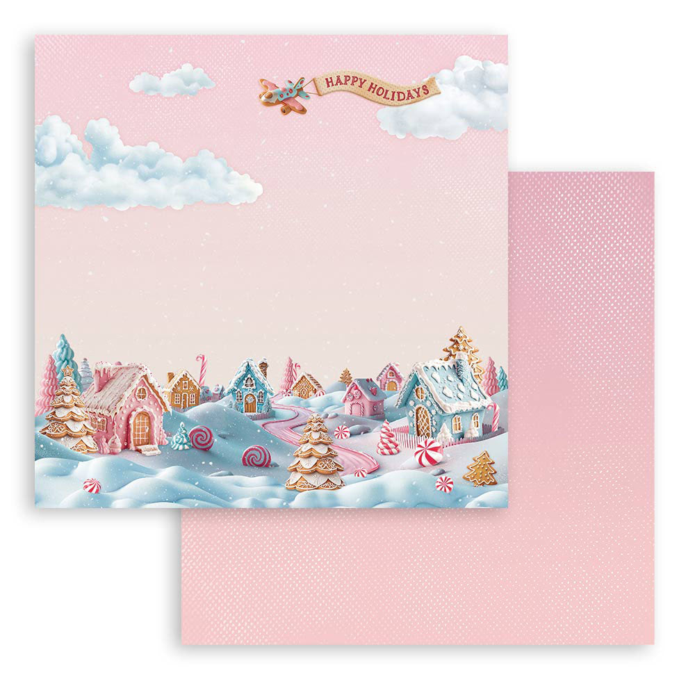 Stamperia CANDY CHRISTMAS 12"X12" Scrapbook Paper Sheet