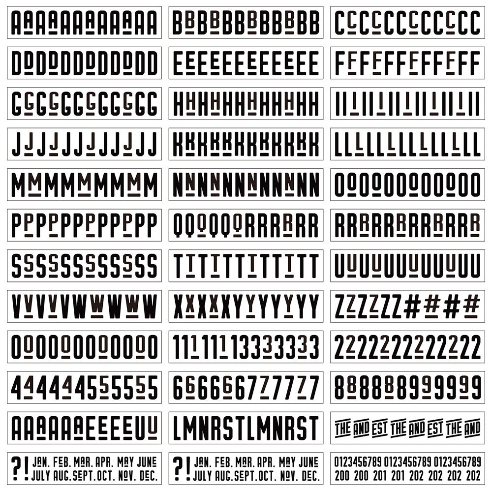 49 and Market ALPHABET Rub-On Transfers