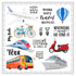 Scrapbook Customs TRANSPORTATION WATERCOLOR CUT-OUTS 12”X12” Scrapbook Paper