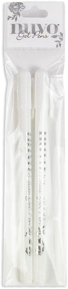 Nuvo WHITE Gel Pens 2pc