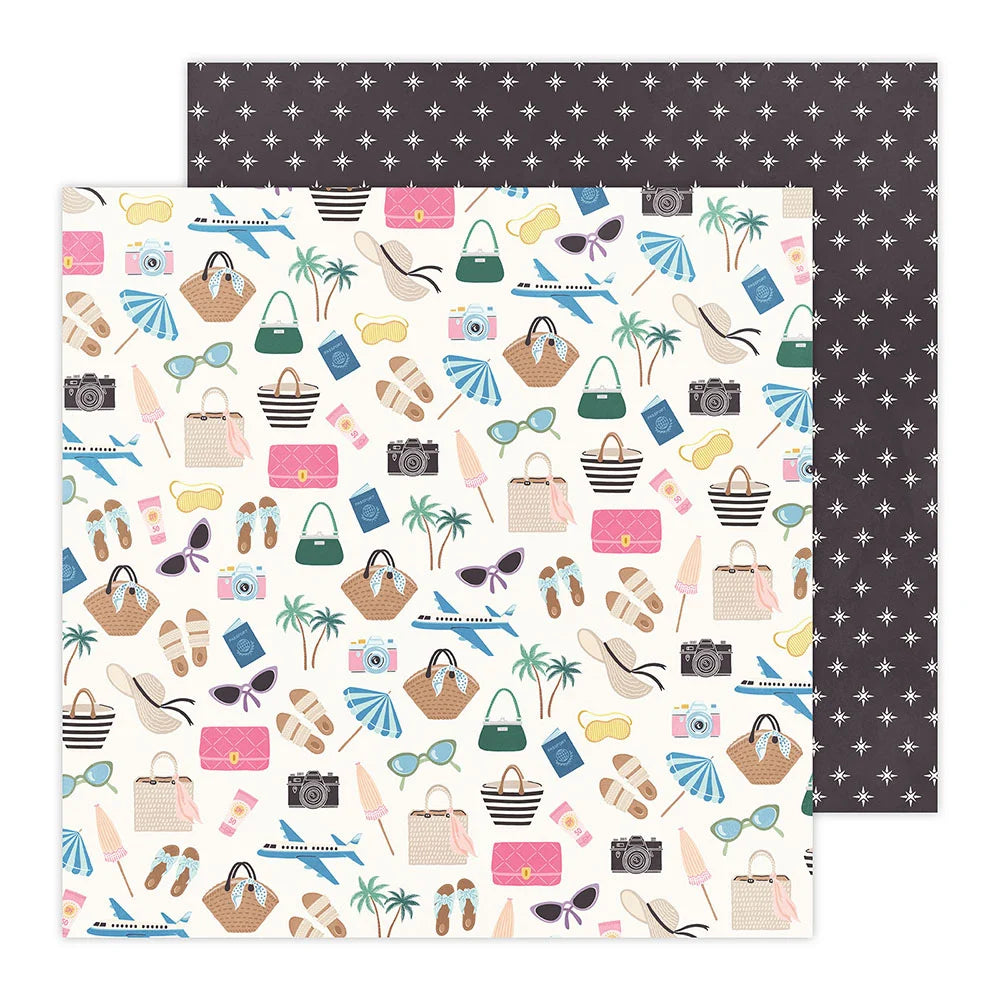 Bea Valint SMILES FOR MILES 12”X12” Scrapbook Paper