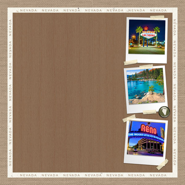 Scrapbook Customs NEVADA NATURAL CRAFT SCENES 12”X12” Scrapbook Paper