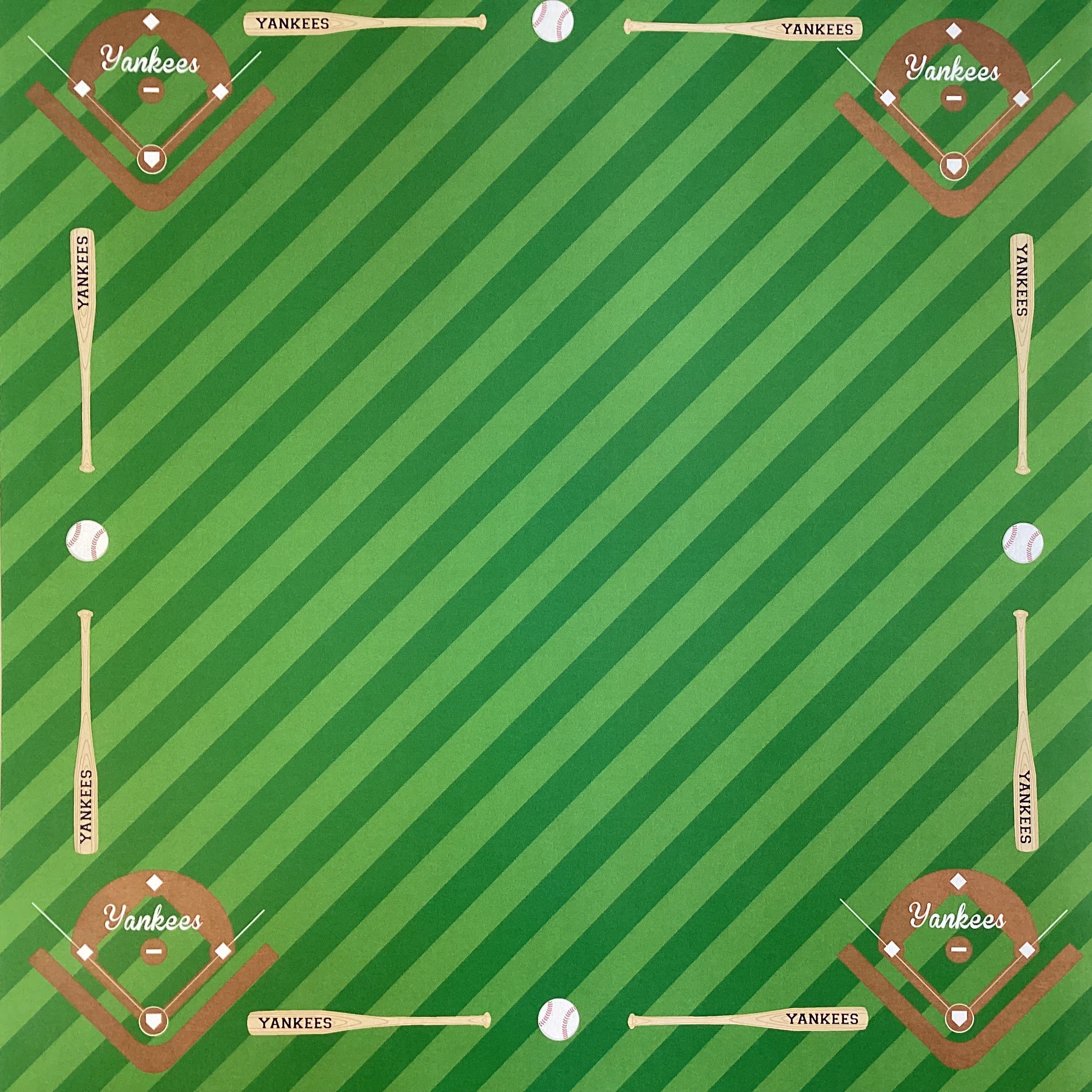 Scrapbooksrus YANKEES BASEBALL 12"X12" Scrapbook Paper Kit 12 Sheets