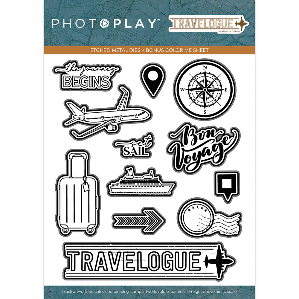 Photoplay TRAVELOGUE Stamps & Dies Set