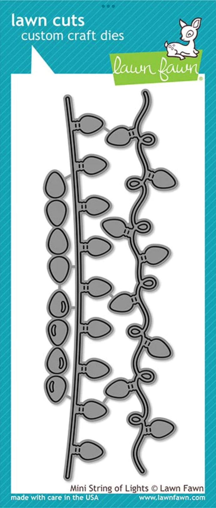 Lawn Fawn Cuts MINI STRING OF LIGHTS Custom Craft Dies 3pc
