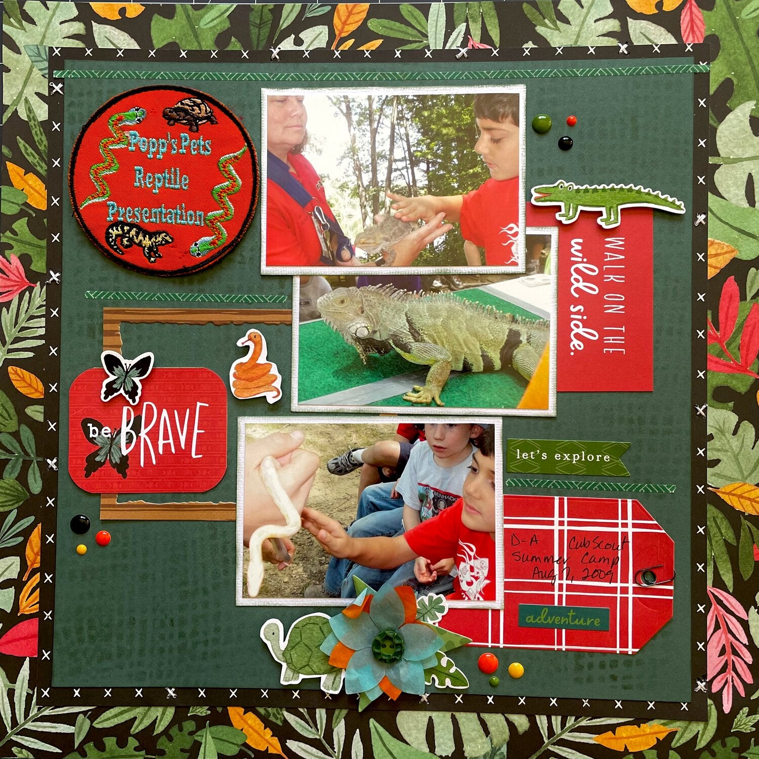 Echo Park ANIMAL KINGDOM 12"x12" Scrapbook Collection Kit