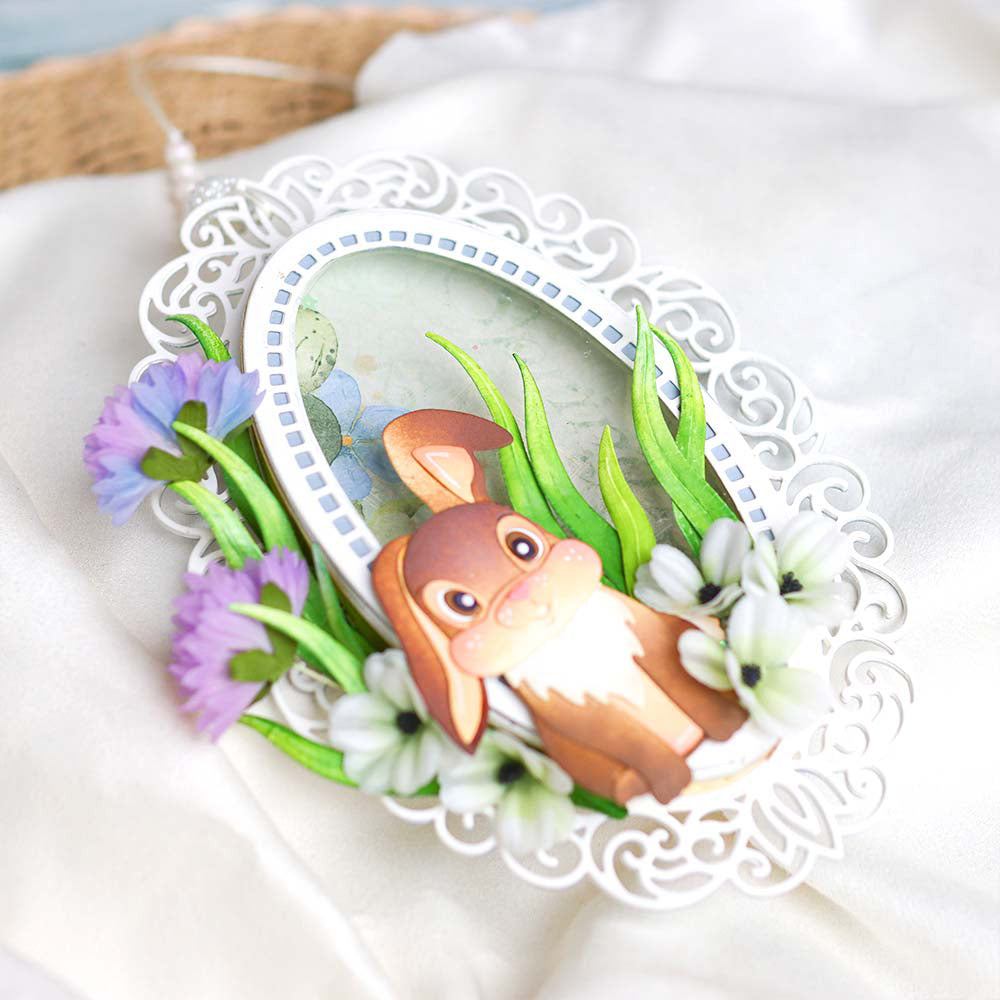 Elizabeth Craft FLORAL GREENERY 3 Metal Dies 6pc