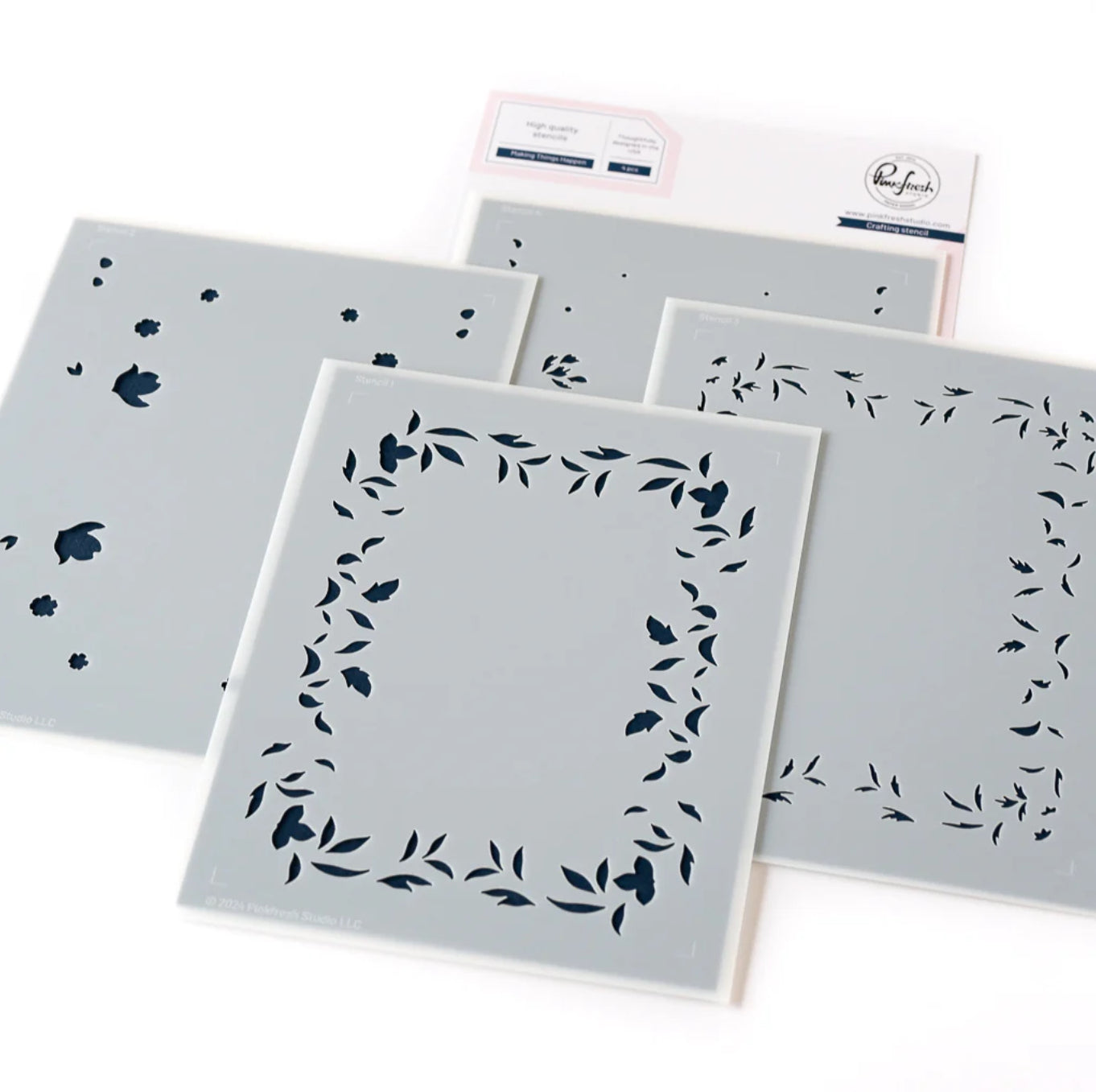 Pinkfresh Studio MAKING THINGS HAPPEN Stamp Stencel & Die Set 9pc
