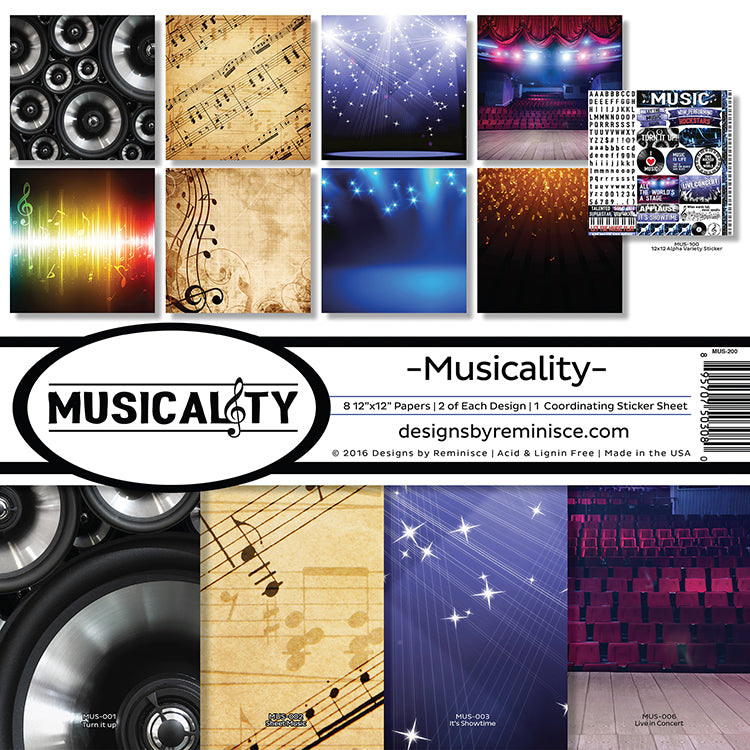 Reminisce MUSICALITY 12"X12" Scrapbook Kit 9pc