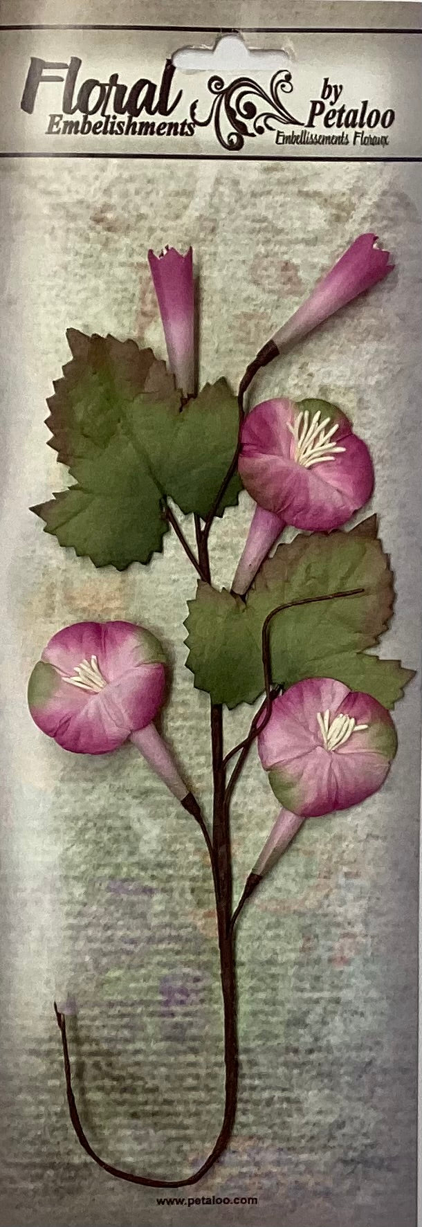 Petaloo Trumpet Vine Spray FUSCHIA Floral Embellishment