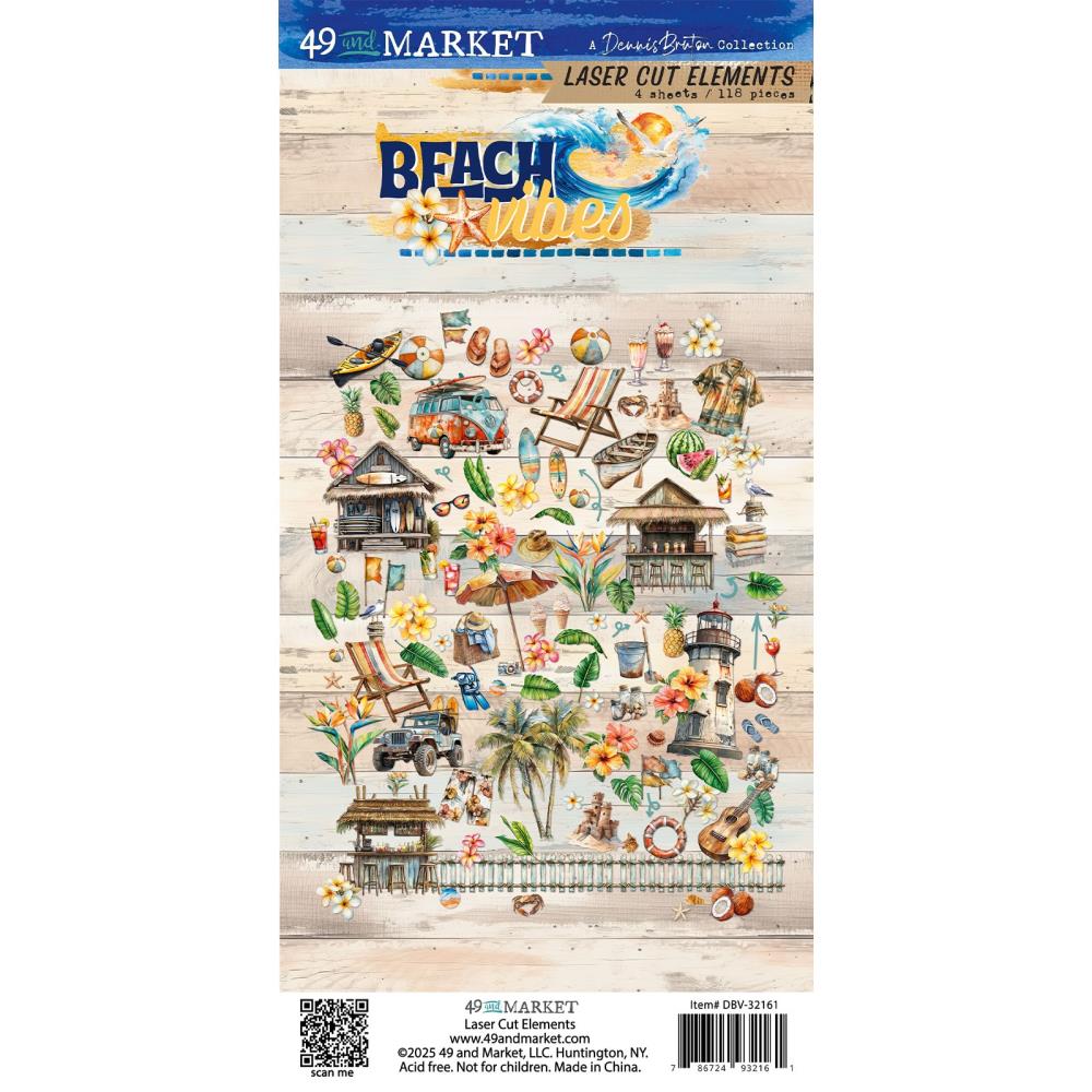 49 and Market BEACH VIBES Laser Cut Elements