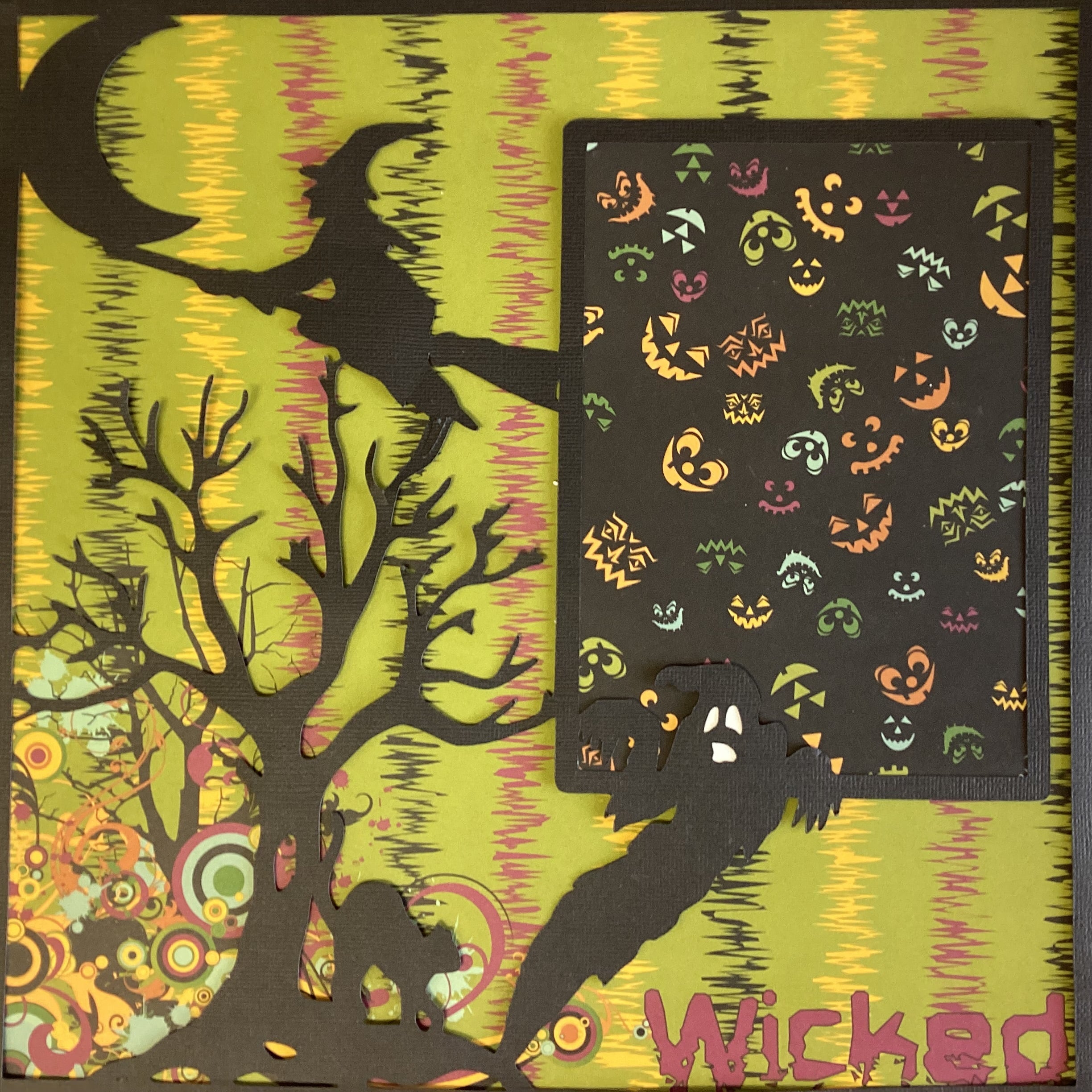 Premade WICKED 12”X12” Scrapbook Page (1)