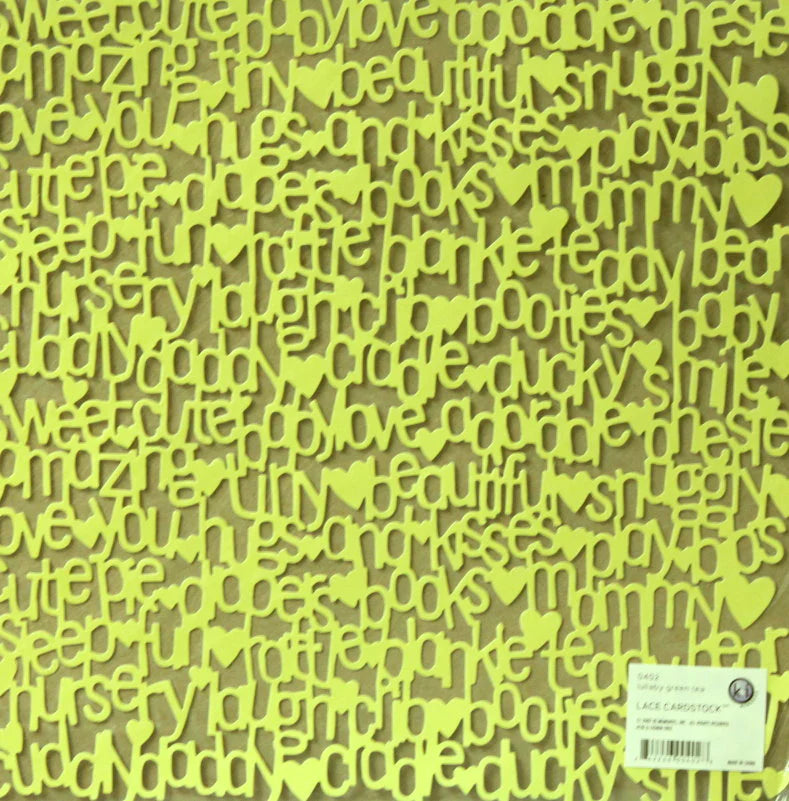 KI Memories LULLABY GREEN TEA 12"X 12" Lace Cardstock