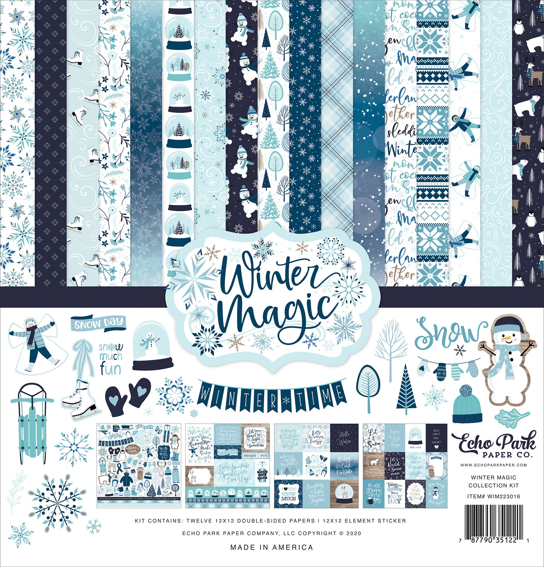 Echo Park WINTER MAGIC 12"X12" Scrapbook Collection Kit