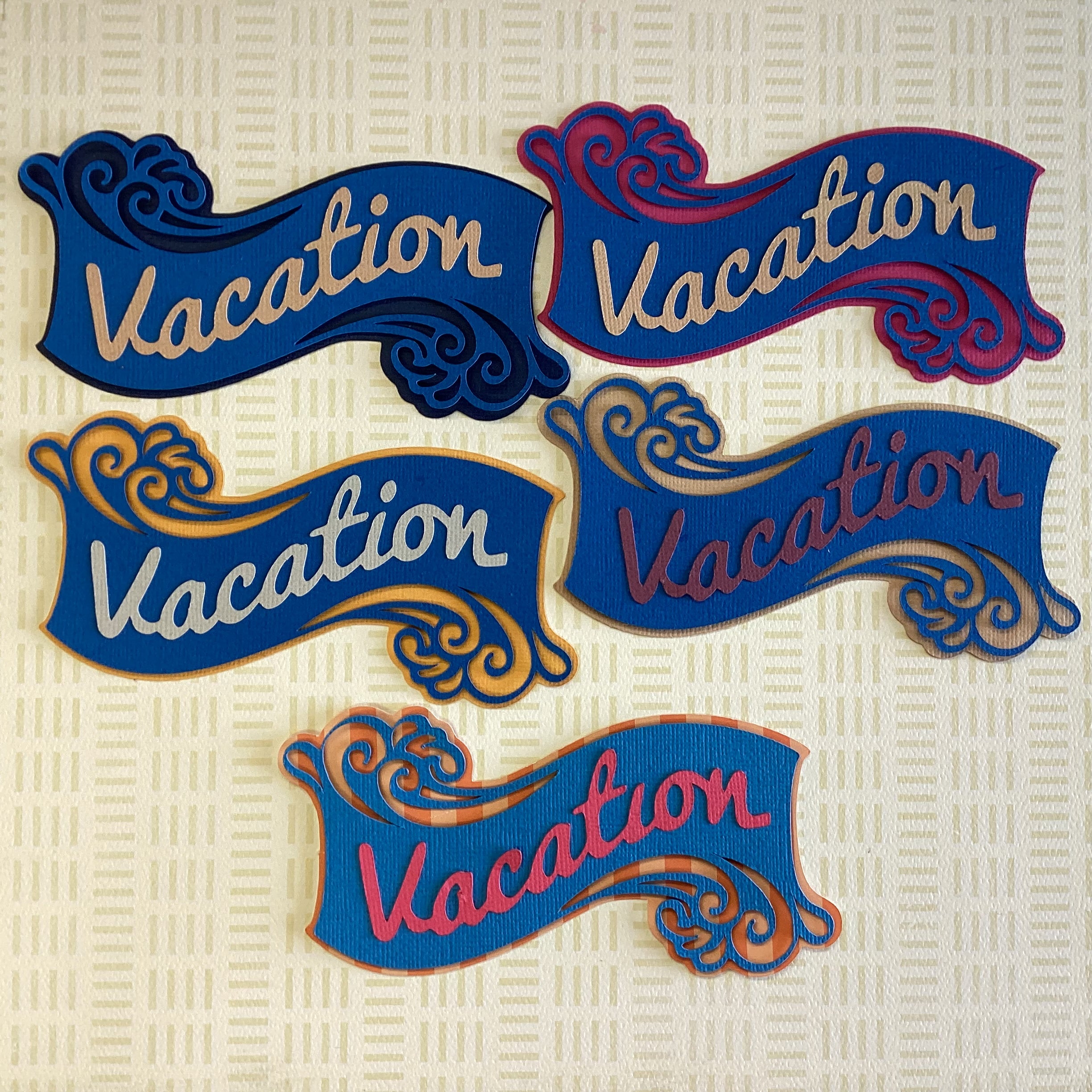 VACATION Travel Scrapbook Die Cuts