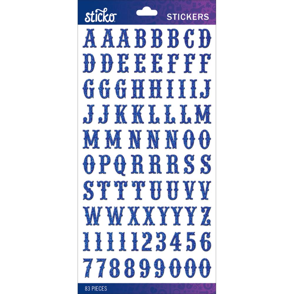 Sticko GLITTER CARNIVAL Small Alphabet Stickers 83pc