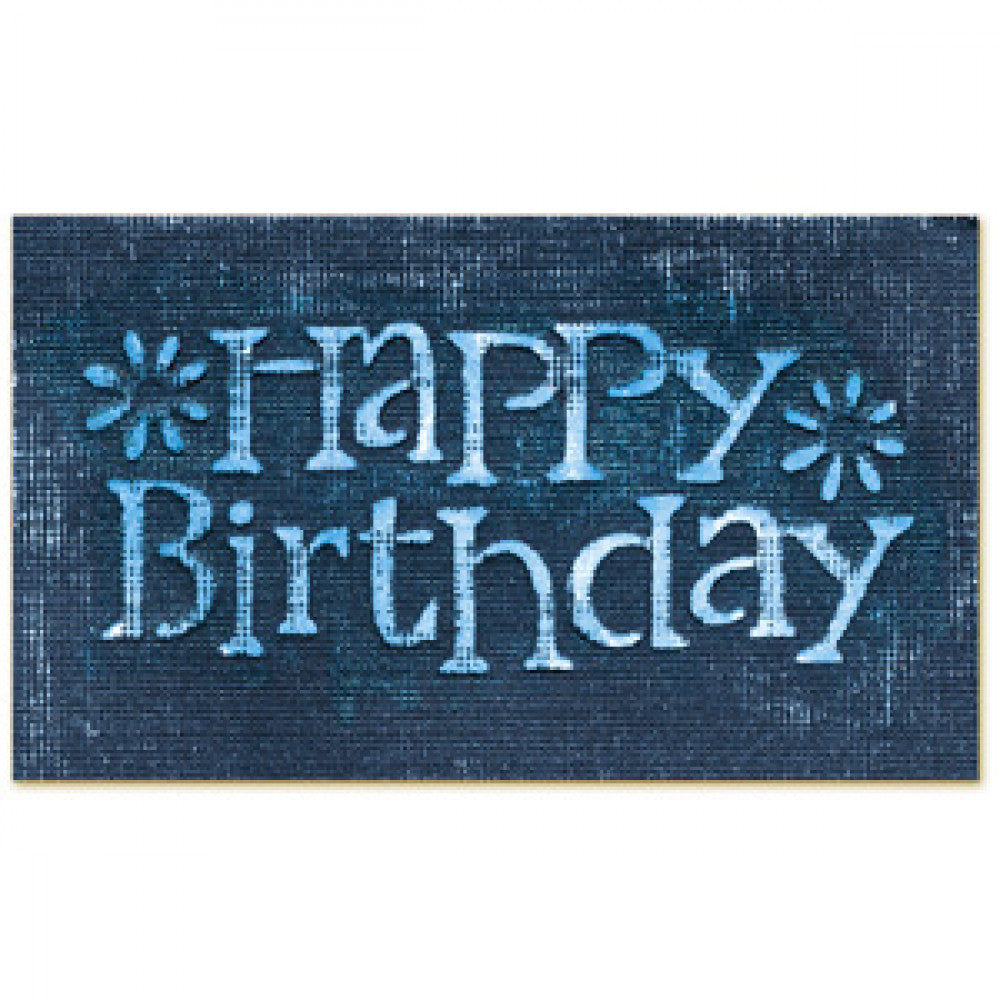 Sizzix Simple Impressions PHRASE HAPPY BIRTHDAY Embossing Folder