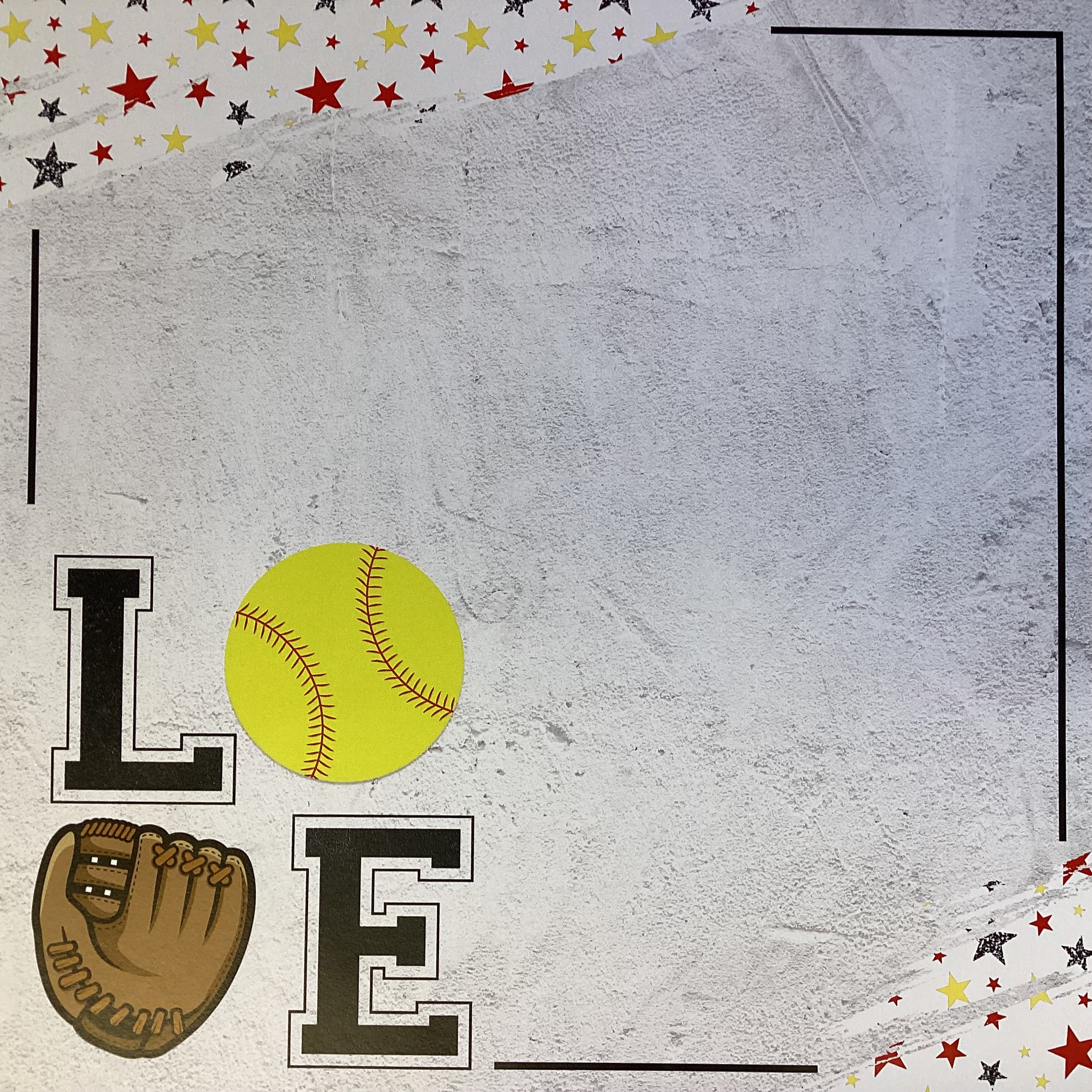 Scrapbooksrus GIRLS LOVE SPORTS 12”X12” Scrapbook Paper