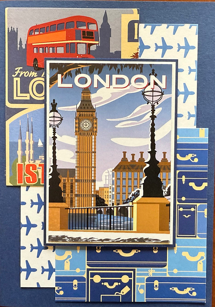 Reminisce AROUND THE WORLD 12"X12" Scrapbook Kit 12pc