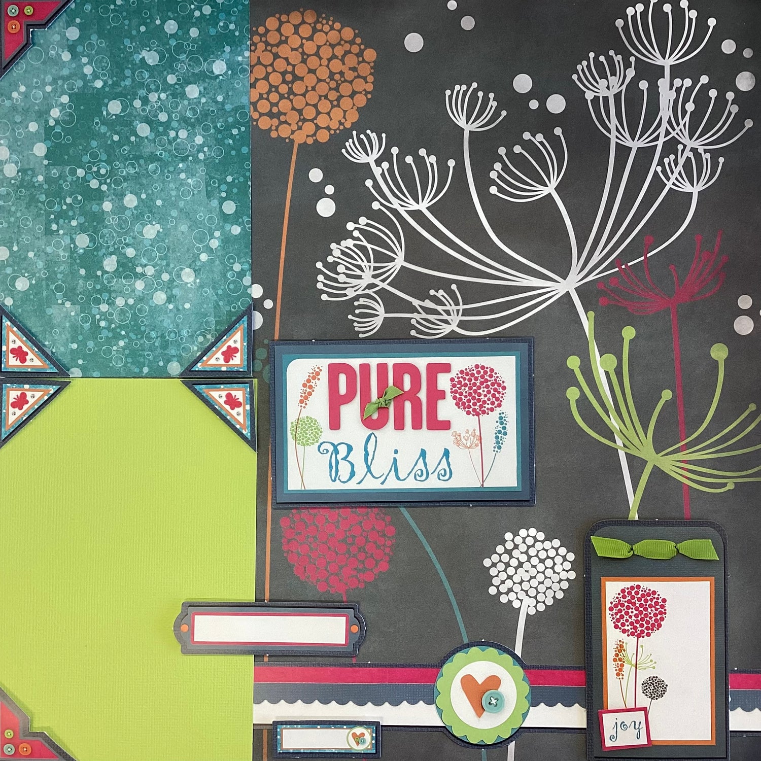 Storytellers Page Kit PURE BLISS (2) 12X12 Scrapbook Layouts