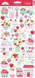 Doodlebug BERRY SWEET Icons Cardstock Stickers