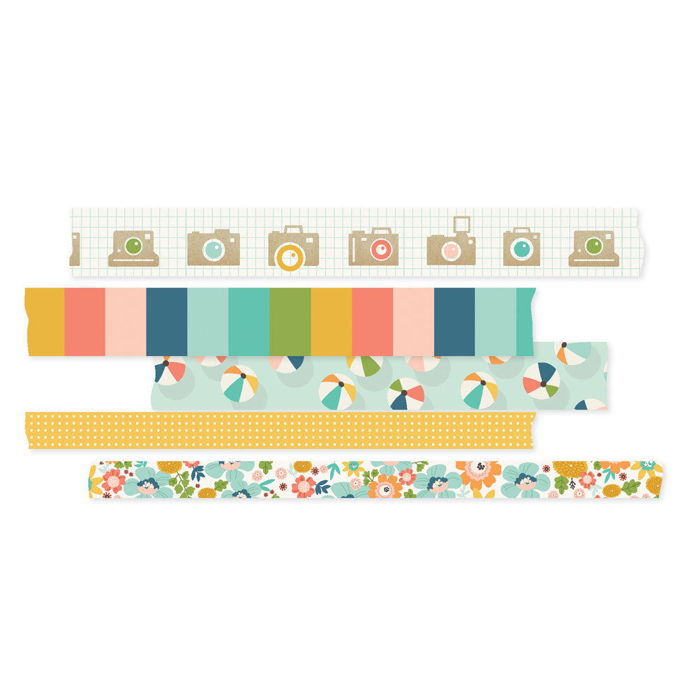 Simple Stories SUMMER SNAPSHOTS Washi Tape 5 Rolls