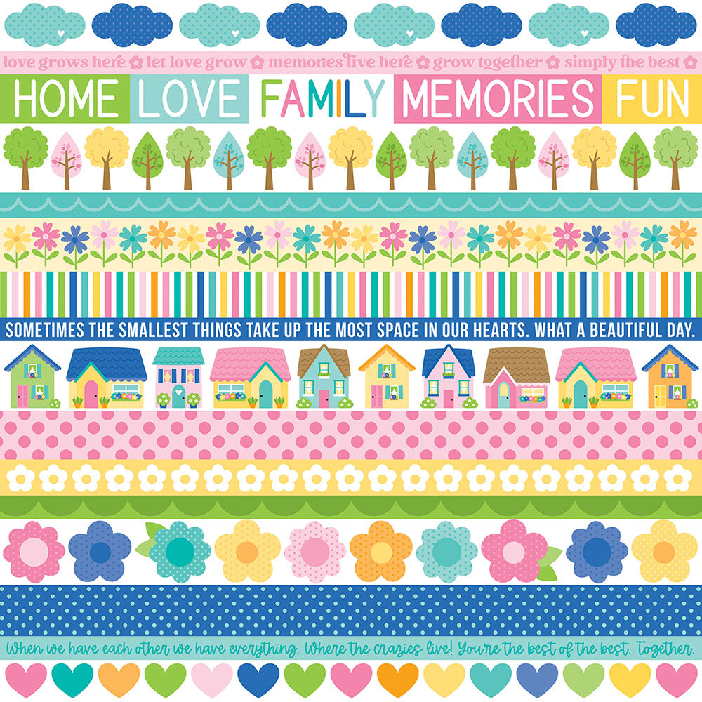 Bella Blvd LOVE GROWS HERE 12"X12" Scrapbook Paper