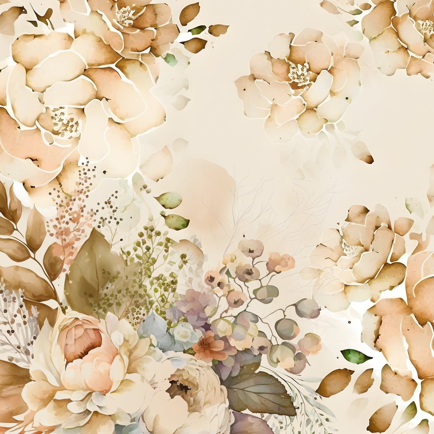 Scrapbooksrus DUSTY BOHO FLORAL PACK 12pc 12"X12" Scrapbook Paper