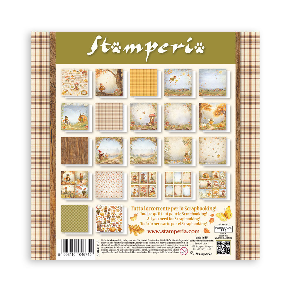Stamperia Whispering Woods MAXI PAD 12"X12" Scrapbook Paper Pack