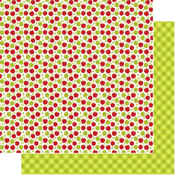 Scrapbook Customs APPLE GINGHAM 12"X12" Scrapbook Paper