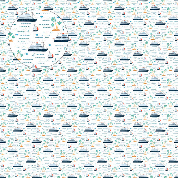 CRUISE PAPER PACK 12"X12" Travel Scrapbook Papers 9 Sheets