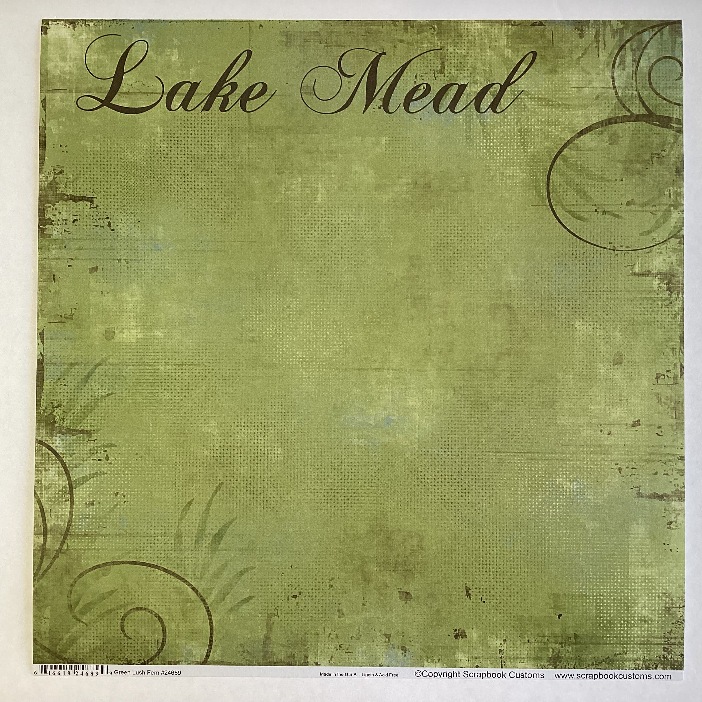 LAKE MEAD KIT 12"X12" Travel Scrapbook Paper With Laser Title