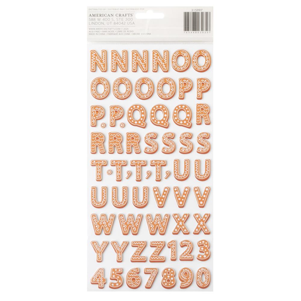 Thickers HOLLY JOLLY HOLIDAY Foam Letter Stickers 125pc