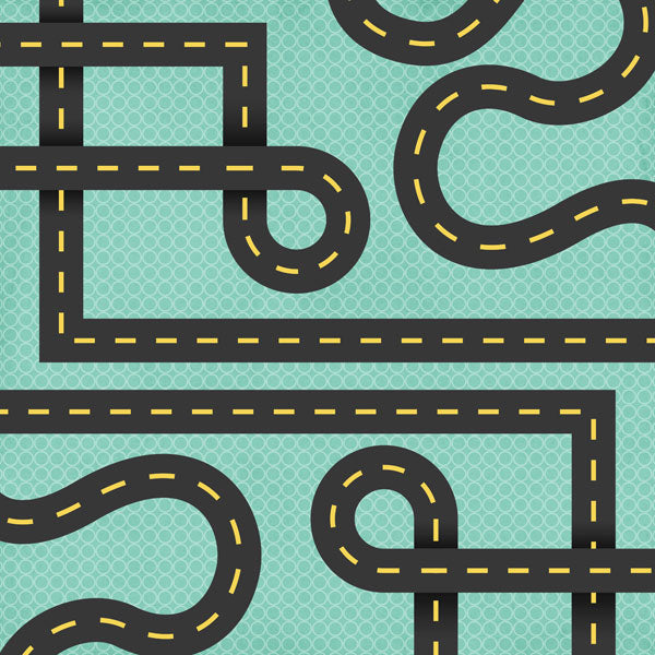 Scrapbook Customs ROAD TRIP MEMORIES DS 12"X12" Scrapbook Paper