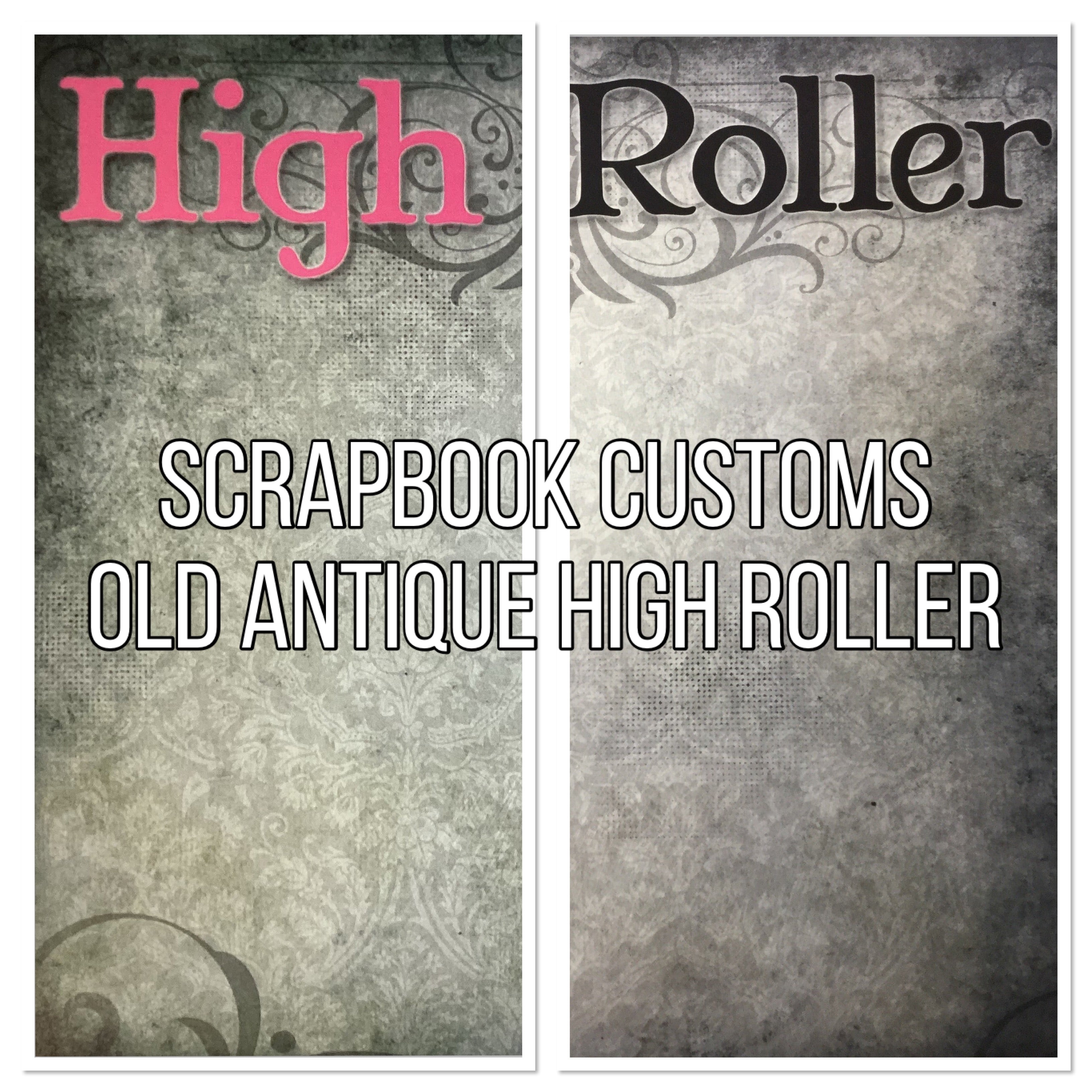 Old Antique HIGH ROLLER 12"X12" Las Vegas Paper LV