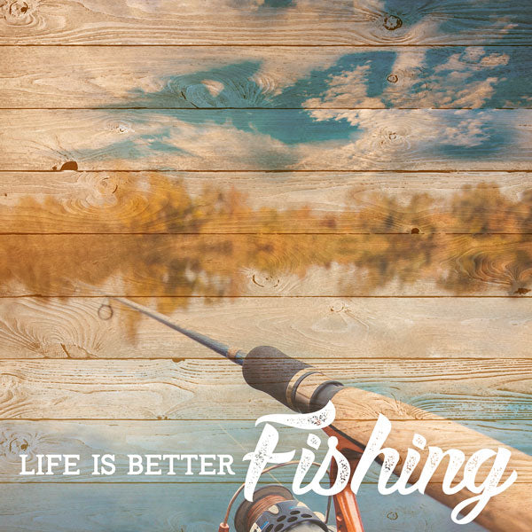 FISHING, LIFE IS BETTER DS 12"X12" Paper Scrapbook Customs
