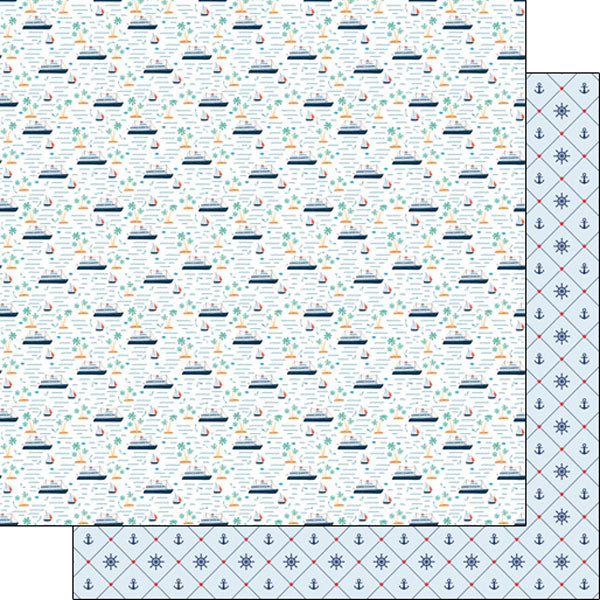 CRUISE PAPER PACK 12"X12" Travel Scrapbook Papers 9 Sheets
