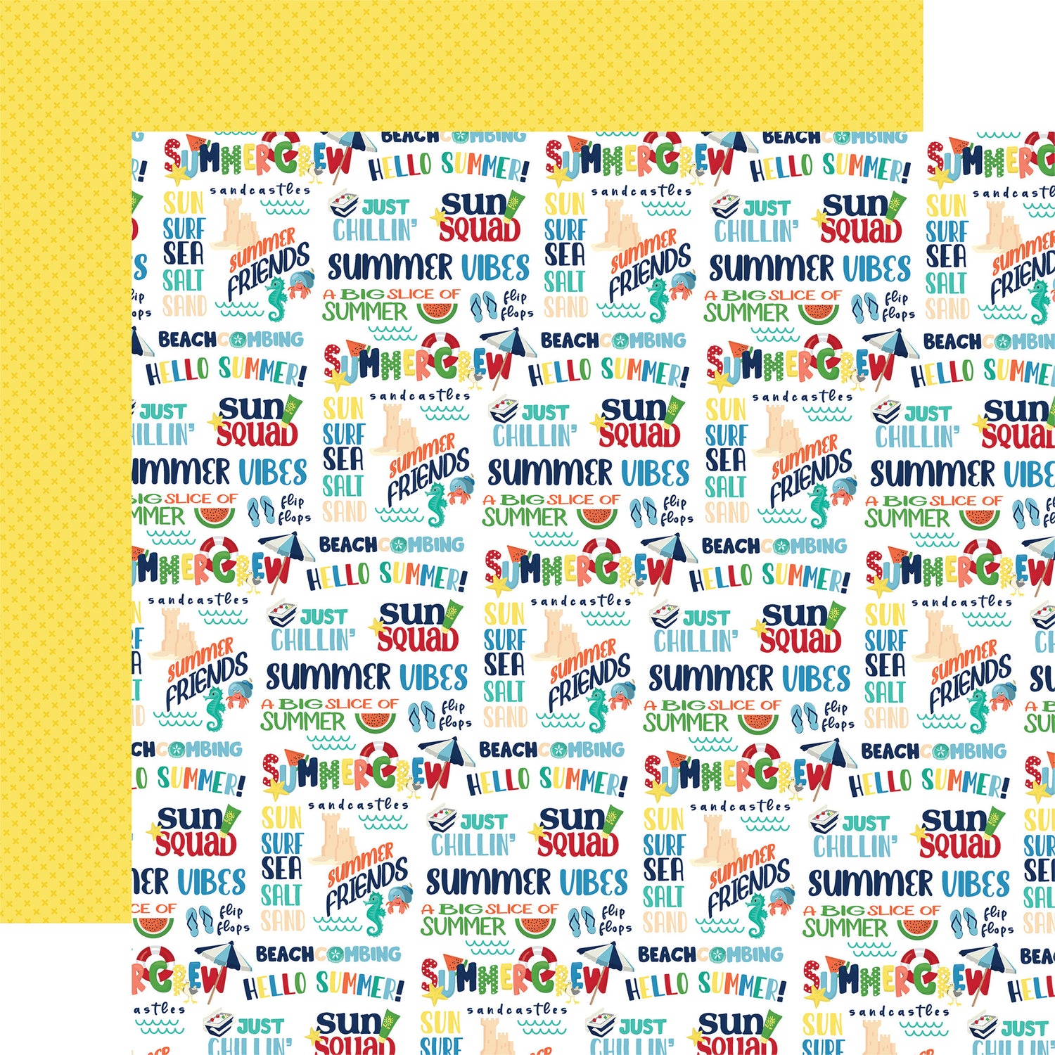 Carta Bella BEACH PARTY 12X12 Scrapbook Paper